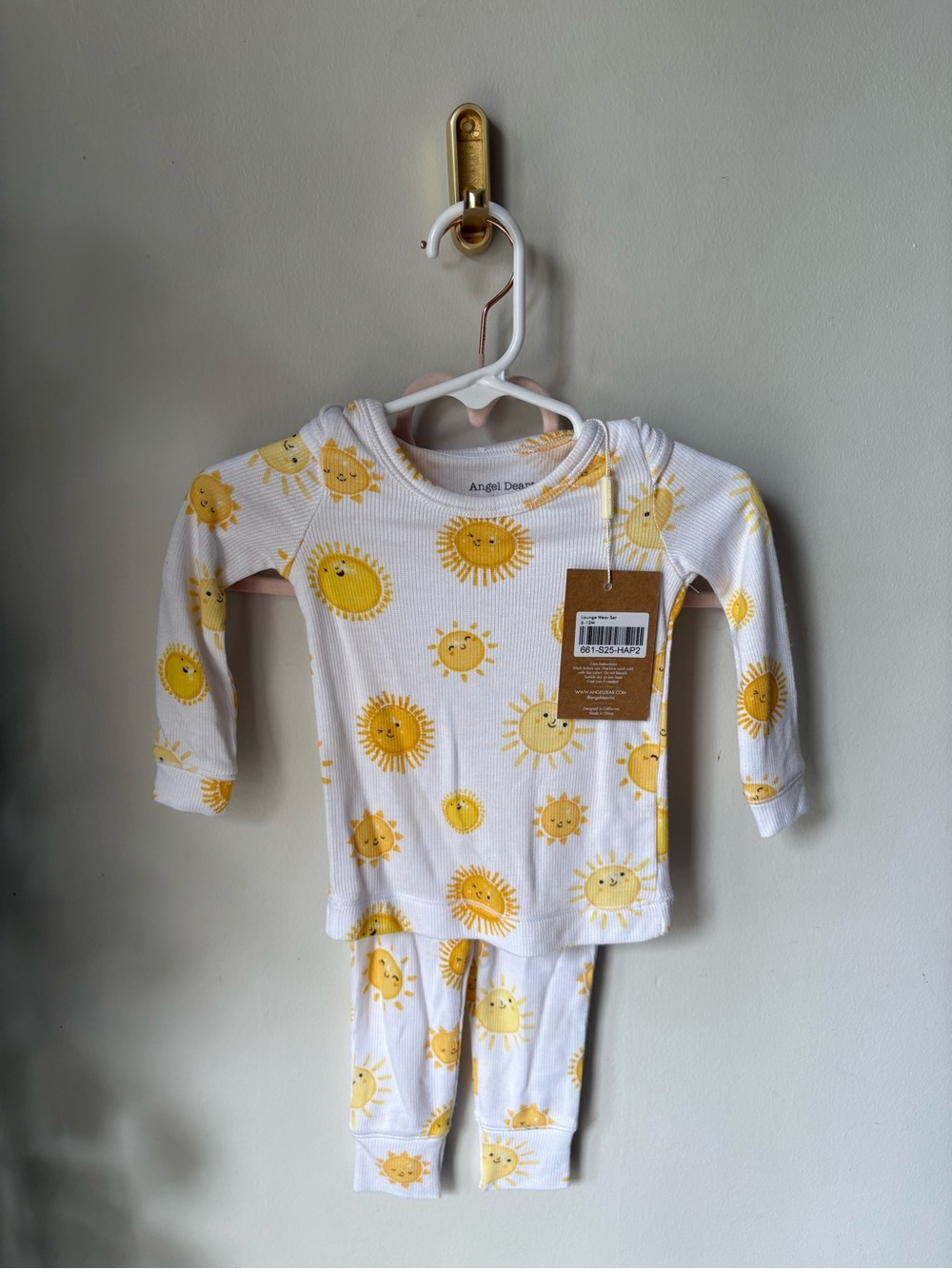 Angel Dear “Happy Suns” Ribbed Kids Pajama Set